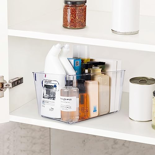 Clear Containers for Organizing, Clear Storage Bins, Clear Organizing Bins, Clear Plastic Storage Bins for Pantry, Organization Bins, Clear Bins, Clear Storage Containers, Plastic Organizer Bins