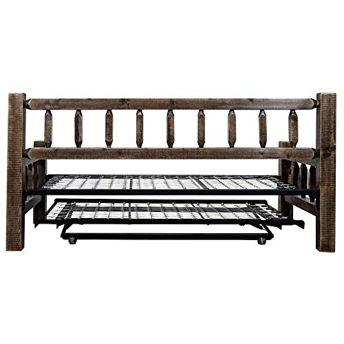 Montana Woodworks Homestead Collection Day Bed with Pop Up Trundle Bed, Stain & Lacquer Finish