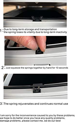 Cq acrylic Slim Plastic Trash Can 1.6 Gallon,Trash can with Toilet Brush Holder,6 Liter Garbage Can with Press Top Lid,White Rectangular Modern Waste Can for Bathroom