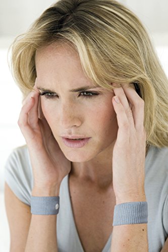 Sea-Band Anti-Nausea Acupressure Wristband for Motion & Morning Sickness, 1 Pair, Gray