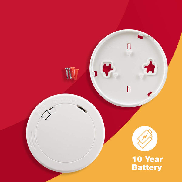 First Alert Slim Photoelectric Smoke Alarm with 10-Year Sealed Battery, PR710, White