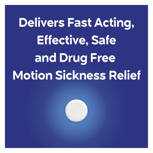 Sea-Band Anti-Nausea Acupressure Wristband for Motion & Morning Sickness, 1 Pair, Gray