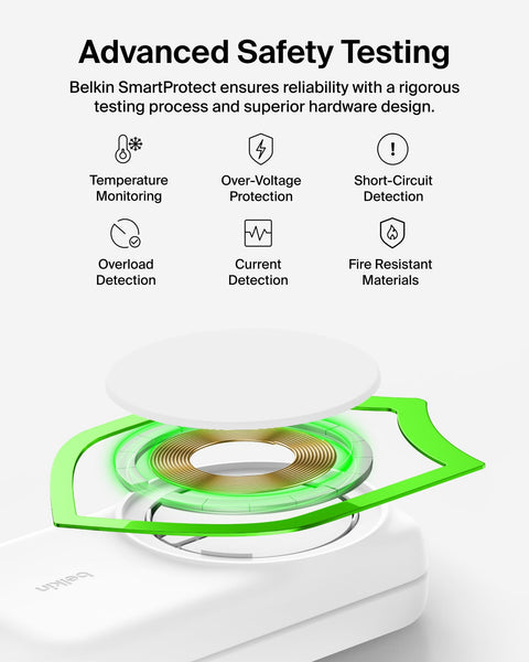 Belkin MagSafe Charger Compatible, 3-in-1 Charging Station, Qi2.2 25W Magnetic Wireless Charger Dock, Foldable Charging Stand for iPhone 17/16/15, Apple Watch, AirPods, Pixel 10 (45W Adapter Included)