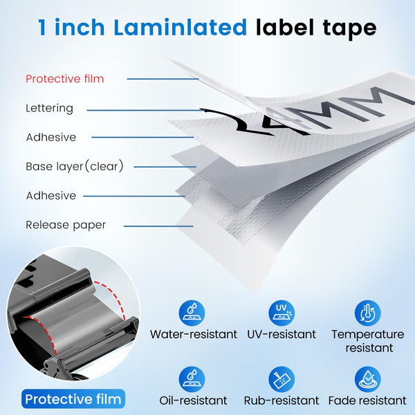 3-Pack Label KINGDOM TZe-151 24mm 0.94” Clear Tape Compatible with Brother P-Touch TZ-151 1 Inch Laminated Label Refill Black on Clear TZ Tape for PTD600 PTD610AD PTP700 PT2730