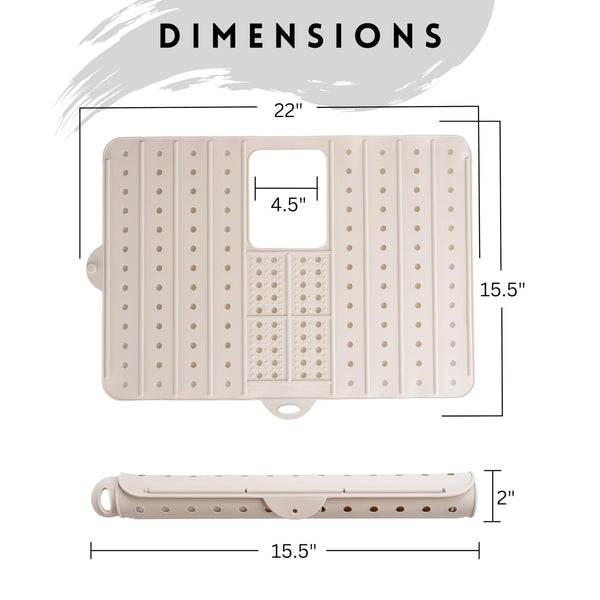 Sink Cover for Counter Space Makeup Cleaning for Mat - Heat Resistant Mat Dishwasher Safe -Bathroom Sink Mat - RV Sink Cover | Makeup Brush Cleaning Mat