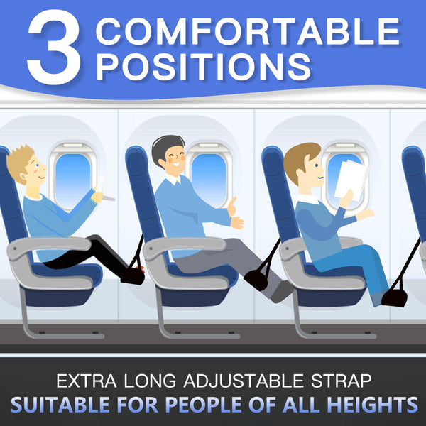 2-Pack Airplane Travel Footrest Hammock - Perfect Airplane Foot Hammock to Relax Your Feet - Travel Essentials Comfy Foot Hanger Plane Footrest for Long Trip
