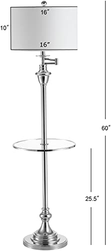 JONATHAN Y JYL3055C Cora 60" Metal/Glass LED Side Table and Floor Lamp Contemporary,Transitional for Bedrooms, Living Room, Office, Reading, Oil Rubbed Bronze, Oil-Rubbed Bronze