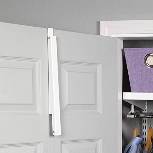 Over The Door Closet Valet - Single Hook Retractable Collapsible Folding Hanging Rack Organizer Perfect for Clothes & Towels Ideal for Bathrooms, Dorm Rooms Etc. - White (Includes one Hook)