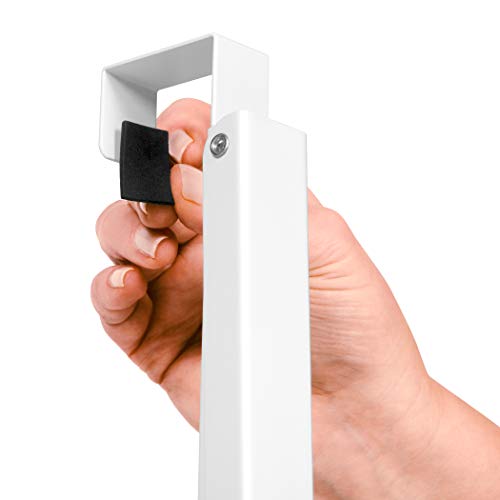 Over The Door Closet Valet - Single Hook Retractable Collapsible Folding Hanging Rack Organizer Perfect for Clothes & Towels Ideal for Bathrooms, Dorm Rooms Etc. - White (Includes one Hook)