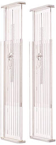 iDesign Linus Plastic Adjustable Deep In Drawer Dividers for Storage, Organization, Utensils, Kitchen, Dresser, Desk, Bathroom Drawers, Set of 2, Includes 4 Pieces, Clear