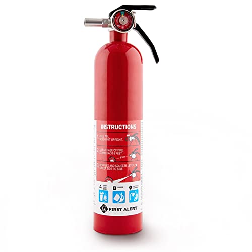 BRK First Alert FE1A10GR195 HOME1 Rechargeable Standard Home Fire Extinguisher UL Rated 1-A:10-B:C Pack of 2 Includes Wholesalehome Cleaning Cloth.