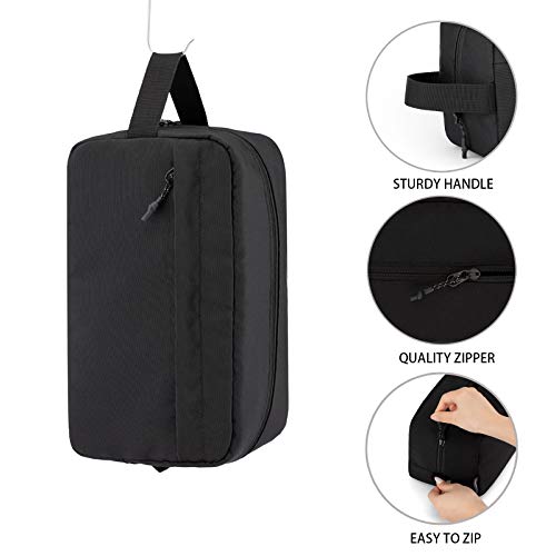 Vorspack Toiletry Bag Hanging Dopp Kit for Men Water Resistant Shaving Bag with Large Capacity for Travel - Black