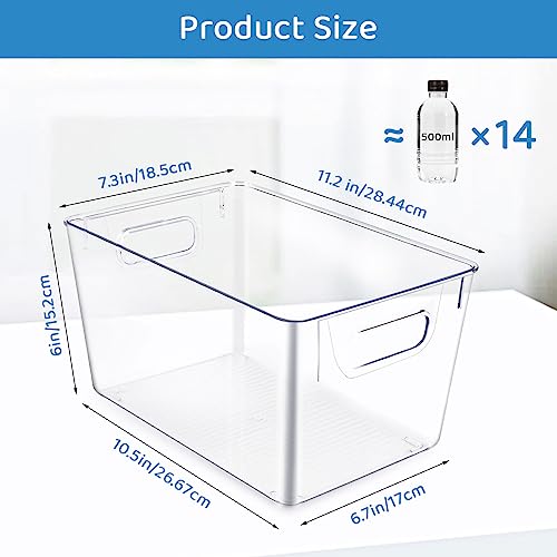 Clear Containers for Organizing, Clear Storage Bins, Clear Organizing Bins, Clear Plastic Storage Bins for Pantry, Organization Bins, Clear Bins, Clear Storage Containers, Plastic Organizer Bins