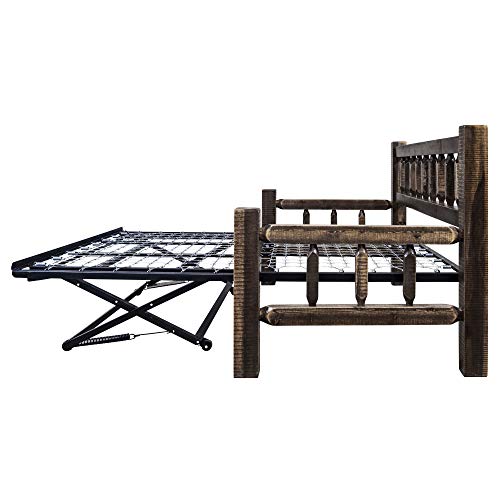 Montana Woodworks Homestead Collection Day Bed with Pop Up Trundle Bed, Stain & Lacquer Finish
