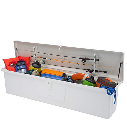 Taylor Made Products 83560 Stow 'N Go Dock Box with 3 Rod, 24 x 95 x 22-Inch , White
