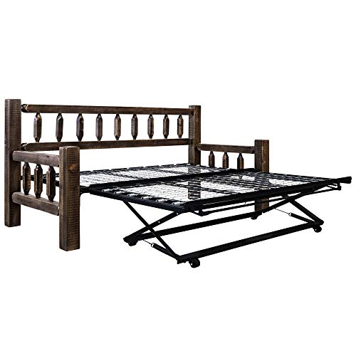 Montana Woodworks Homestead Collection Day Bed with Pop Up Trundle Bed, Stain & Lacquer Finish