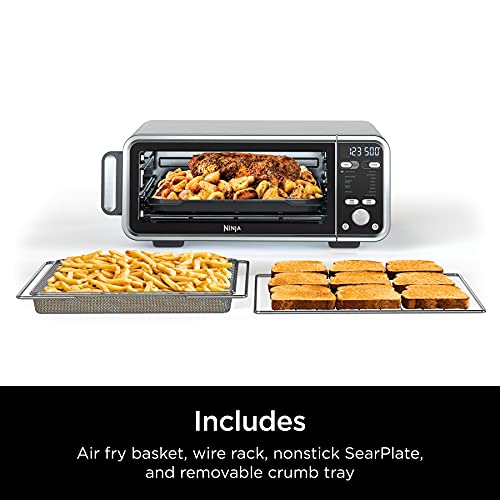 Ninja SP101 Digital Air Fry Countertop Oven with 8-in-1 Functionality, Flip  Up & Away Capability for Storage Space, with Air Fry Basket, Wire Rack 