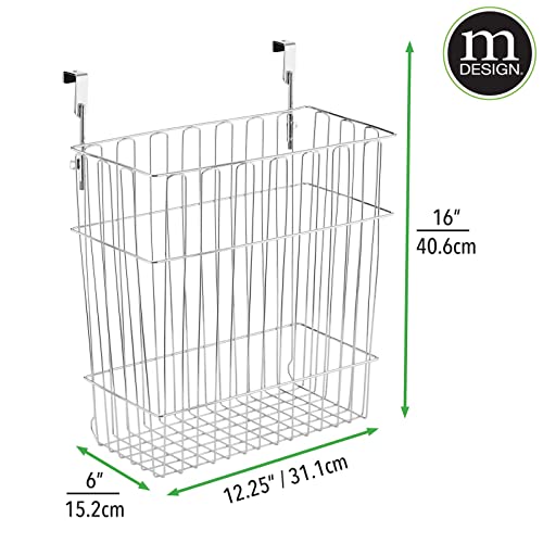 TOPZEA 2 Pack Grid Storage Baskets With Hooks, Metal Hanging Wire Basket Kitchen Over The Cabinet Door Organizer Caddy For Cutting Board Kitchen Wrap Foil Cleaning Supplies Bakeware Towel I4872299148