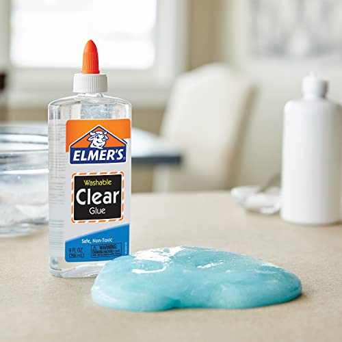 Elmer's Liquid School Glue, Clear, Washable, 9 Ounces, 1 Count