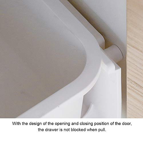Baffect 2 pcs Under Sink Organizers Pull Out Cabinet Organizer Slide Out Plastic Storage Drawers Sliding Basket for Kitchen Bathroom Undersink (White)