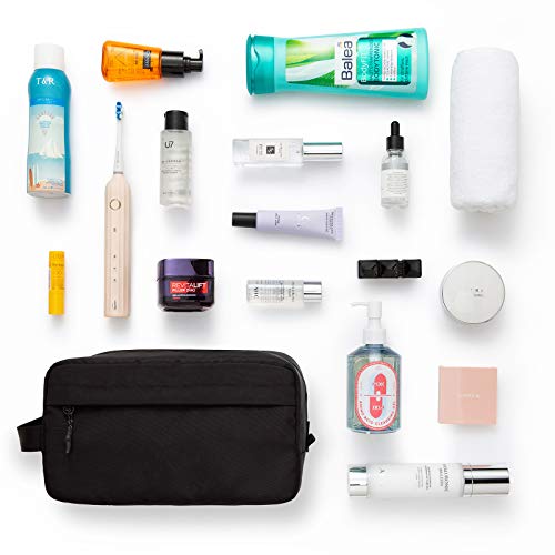 Vorspack Toiletry Bag Hanging Dopp Kit for Men Water Resistant Shaving Bag with Large Capacity for Travel - Black