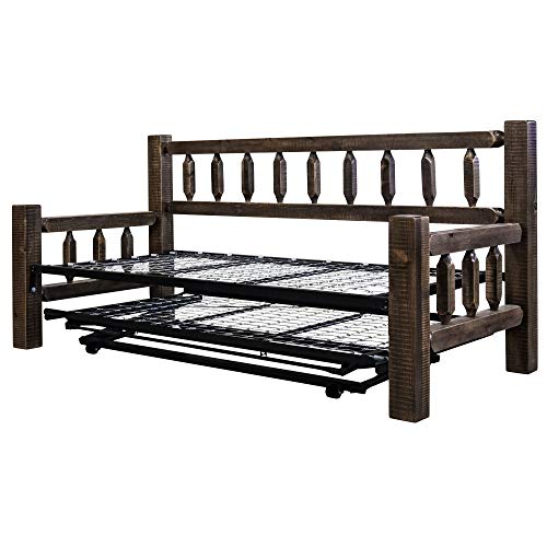 Montana Woodworks Homestead Collection Day Bed with Pop Up Trundle Bed, Stain & Lacquer Finish