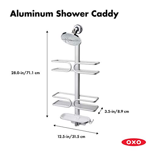 OXO Good Grips 3-Tier Aluminum Shower Caddy