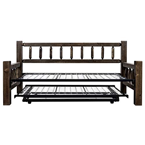 Montana Woodworks Homestead Collection Day Bed with Pop Up Trundle Bed, Stain & Lacquer Finish