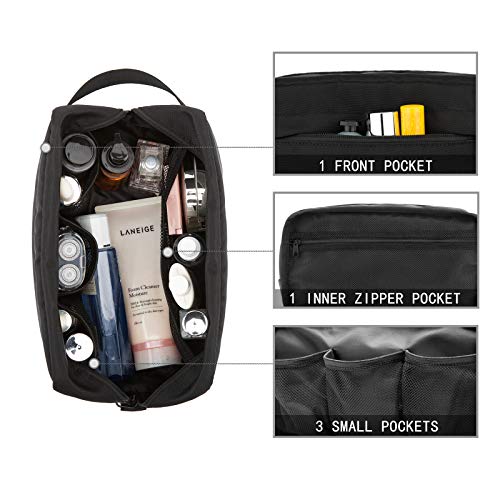 Vorspack Toiletry Bag Hanging Dopp Kit for Men Water Resistant Shaving Bag with Large Capacity for Travel - Black