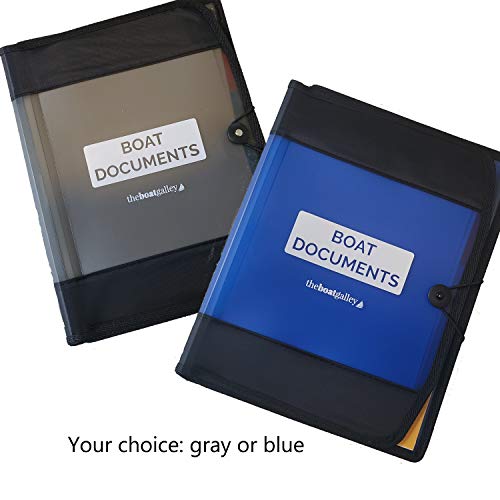The Boat Galley Boat Documents Organizer – Large Size (Blue)