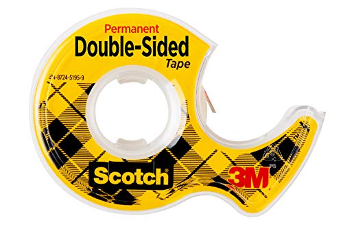 Scotch Double Sided Tape, Great for Gift Wrapping, Permanent, 1/2 in x 400 in, 2 Dispensers/Pack (137DM-2)