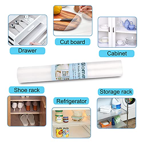 Shelf Liner, Non-Slip Cabinet Liner, Washable Oil-Proof for Kitchen Cabinet, Shelves, Refrigerator, Storage, Desks, 12 Inches x 20 FT, Non Adhesive Drawers Shelf Liner (12 Inches x 20 FT)…