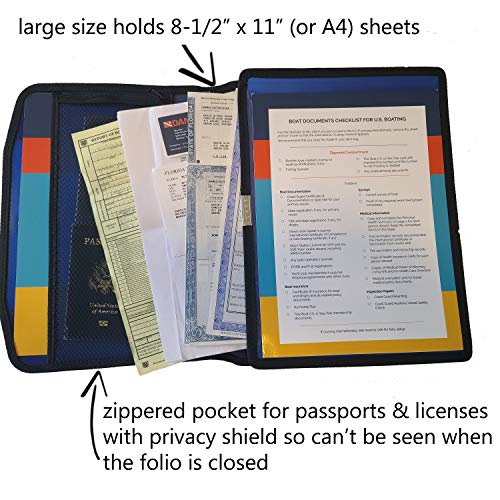 The Boat Galley Boat Documents Organizer – Large Size (Blue)