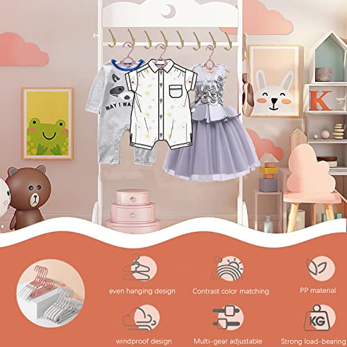 Gencuoir Baby Nursery Closet Hangers, Ultra Thin Non-Slip and Extendable Laundry Infant Pant Hanger for Newborn Clothes 20pcs11-14" Adjustable Children Coat Hanger for Girl Boy Toddler Kids Child