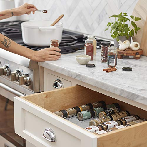 YouCopia SpiceLiner Spice Drawer Liner, 10ft Roll, Gray