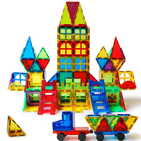 MAGBLOCK 120 PCS Magnetic Blocks, Magnetic Tiles Building Blocks for Kids Toys丨Magnet Toys Set 3D Building Blocks for Toddler Boys and Girls