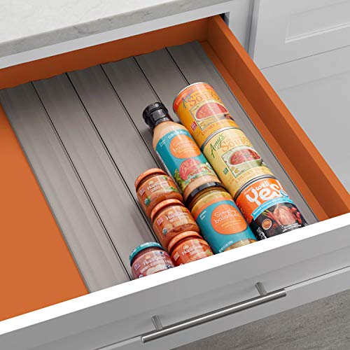 YouCopia SpiceLiner Spice Drawer Liner, 10ft Roll, Gray