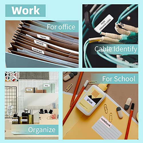 Phomemo D30 Label Maker Machine with Tape, Portable Bluetooth Label Printer, Small Smart Phone Handheld Sticker Mini Labeler Multiple Templates Font Icon Easy to Use Inkless Rechargeable F Office Home
