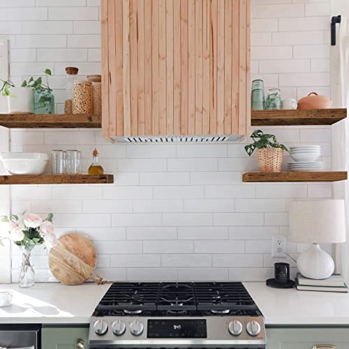 QEEIG Floating Shelves Bathroom Decor - Book Shelf for Wall Bedroom Kitchen Farmhouse Small 16 inch Set of 2, Rustic Brown (008-40BN)