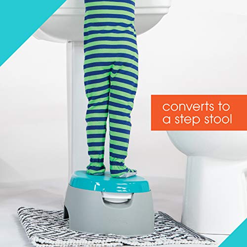 Summer Infant 3-in-1 Train with Me Potty Seat Topper and Stepstool for Toddler Training and Beyond Easy to Empty and Clean Space Saving, Multicolor, 12.7x7.7x14.8"(Pack of 1)