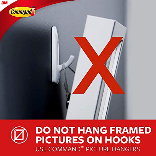 Command Large Forever Classic Metal Hook, Brushed Nickel, 2-Hooks, 4-Strips, Decorate Damage-Free