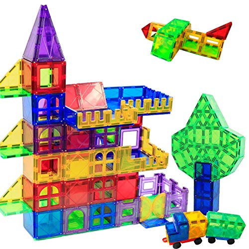 MAGBLOCK 120 PCS Magnetic Blocks, Magnetic Tiles Building Blocks for Kids Toys丨Magnet Toys Set 3D Building Blocks for Toddler Boys and Girls