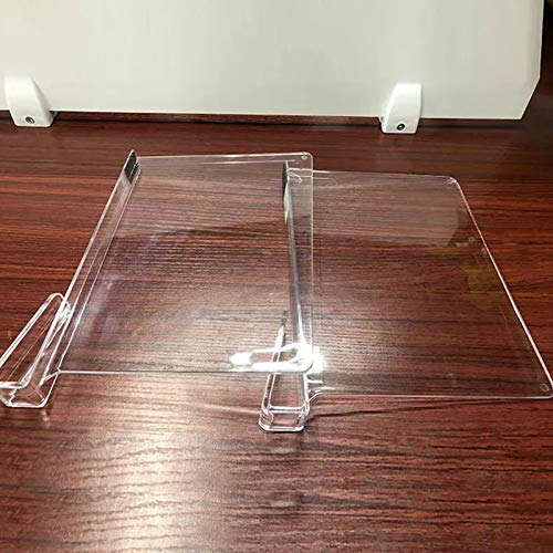 Acrylic Wooden Shelf Dividers 4 PCS Adjustable Clear Plastic Separators NEW