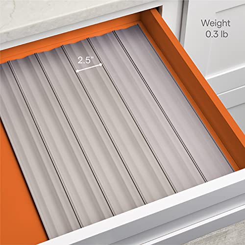 YouCopia SpiceLiner Spice Drawer Liner, 10ft Roll, Gray