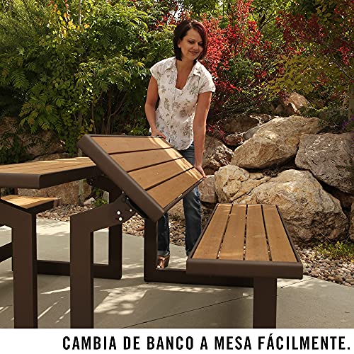 Lifetime 60054 Convertible Bench / Table, Faux Wood Construction