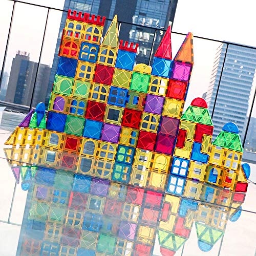 MAGBLOCK 120 PCS Magnetic Blocks, Magnetic Tiles Building Blocks for Kids Toys丨Magnet Toys Set 3D Building Blocks for Toddler Boys and Girls