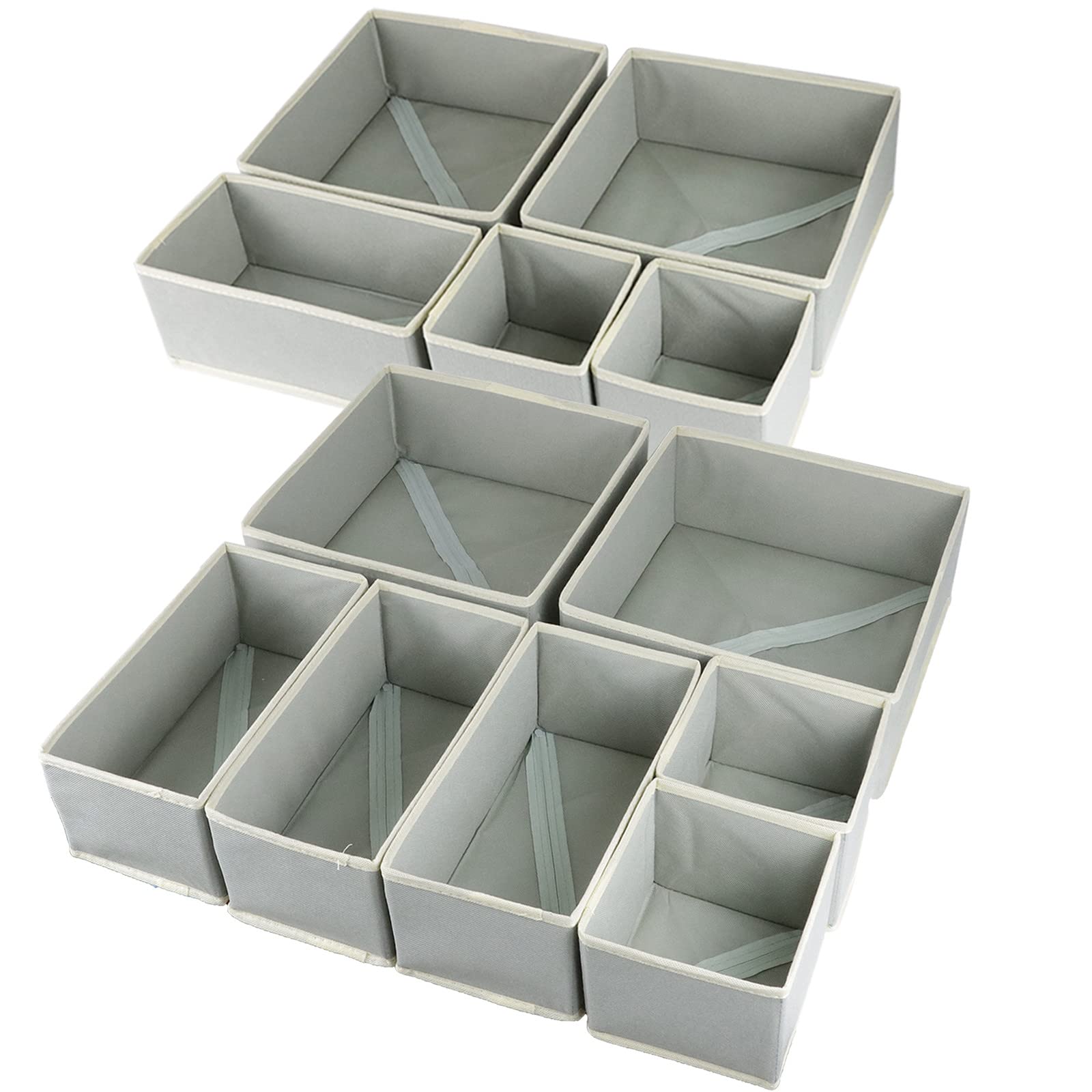 12 Pack Drawer Organizer for Clothing, Foldable Cloth Drawer Dividers – Home Harmony